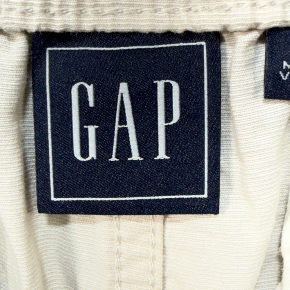 Gap Linen Easy Shorts Mens Medium Khaki Tan Pull-On Drawstring Elastic Waist - Picture 3 of 11